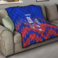 Personalized Haiti Football Quilt Brush Stroke Soccer Graphic Flag Colors