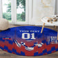 Personalized Haiti Football Round Carpet Brush Stroke Soccer Graphic Flag Colors