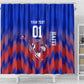 Personalized Haiti Football Shower Curtain Brush Stroke Soccer Graphic Flag Colors