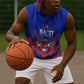Personalized Haiti Football Sleeveless Hoodie Brush Stroke Soccer Graphic Flag Colors