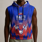 Personalized Haiti Football Sleeveless Hoodie Brush Stroke Soccer Graphic Flag Colors