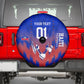Personalized Haiti Football Spare Tire Cover Brush Stroke Soccer Graphic Flag Colors