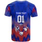 Personalized Haiti Football T shirt Brush Stroke Soccer Graphic Flag Colors