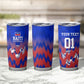 Personalized Haiti Football Tumbler Cup Brush Stroke Soccer Graphic Flag Colors