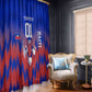 Personalized Haiti Football Window Curtain Brush Stroke Soccer Graphic Flag Colors
