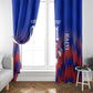 Personalized Haiti Football Window Curtain Brush Stroke Soccer Graphic Flag Colors