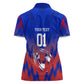 Personalized Haiti Football Women Polo Shirt Brush Stroke Soccer Graphic Flag Colors