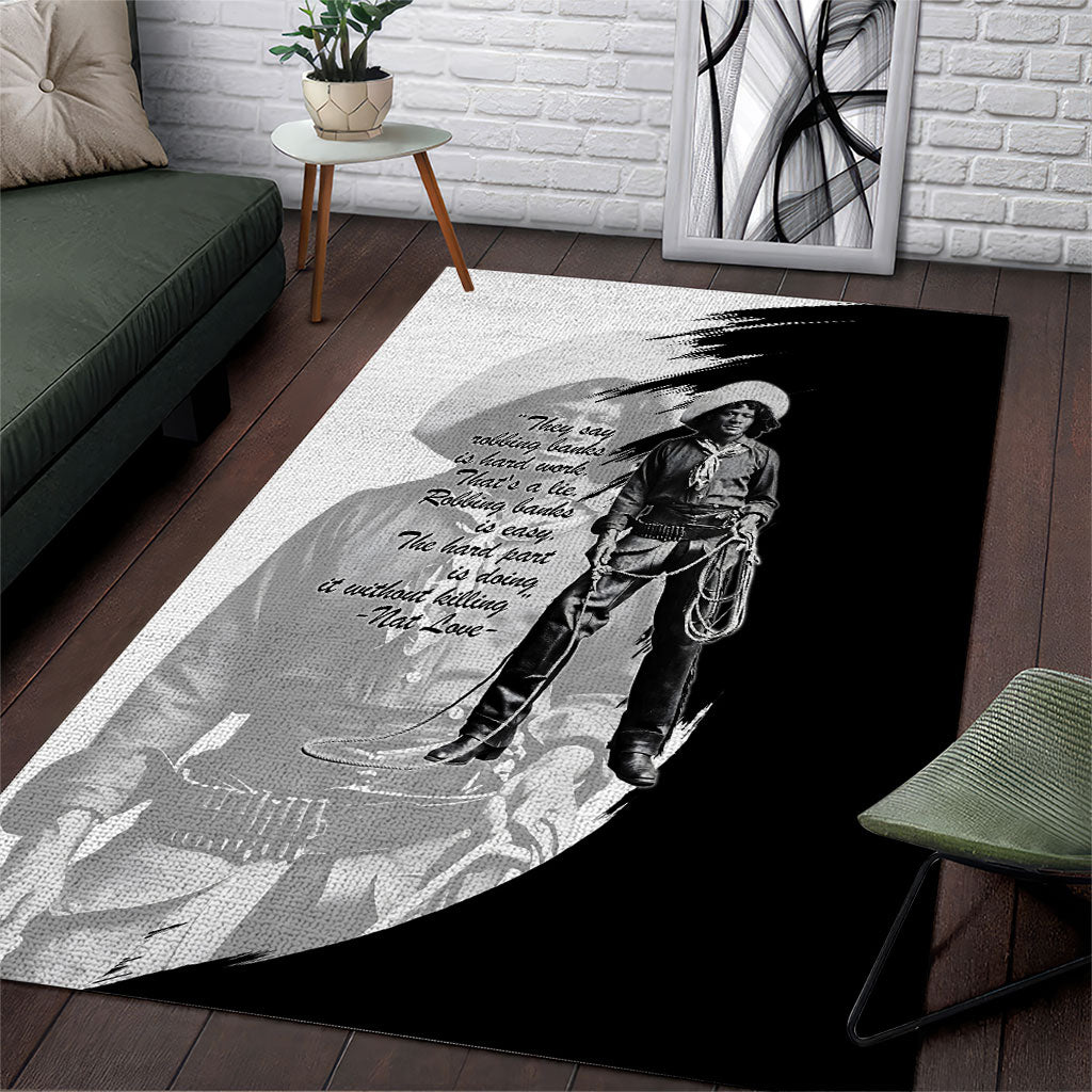 Nat Love Area Rug Deadwood Dick Legendary Black Cowboy - Famous Outlaw Quote