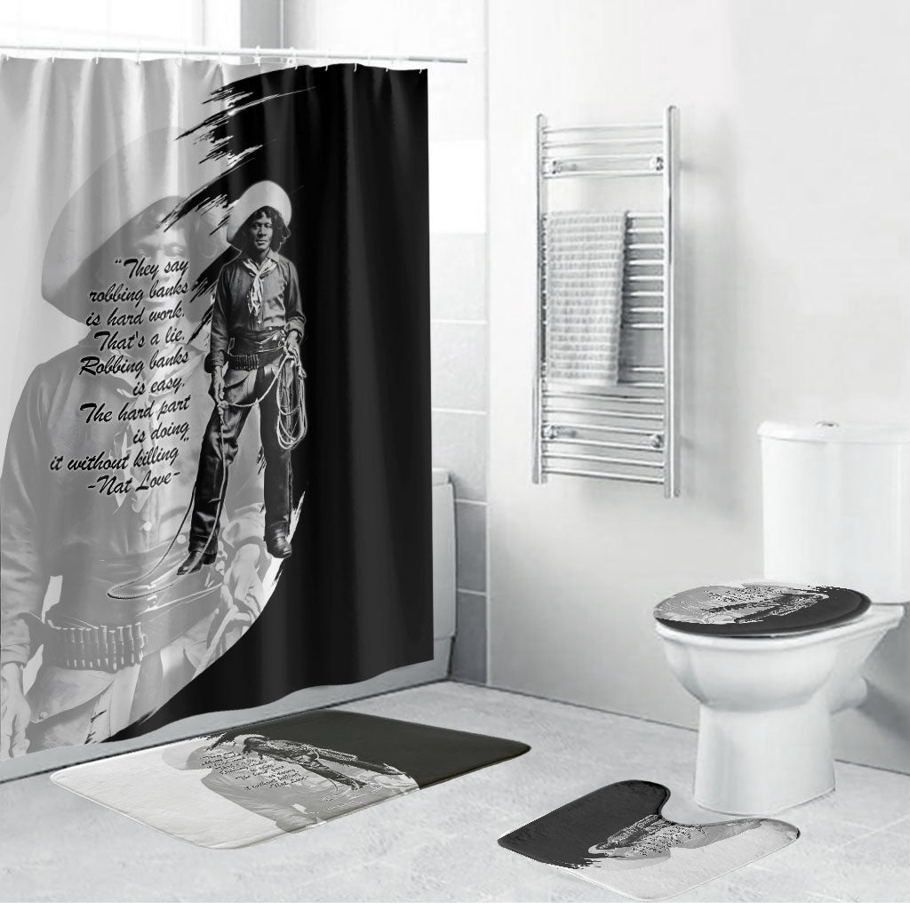 Nat Love Bathroom Set Deadwood Dick Legendary Black Cowboy - Famous Outlaw Quote