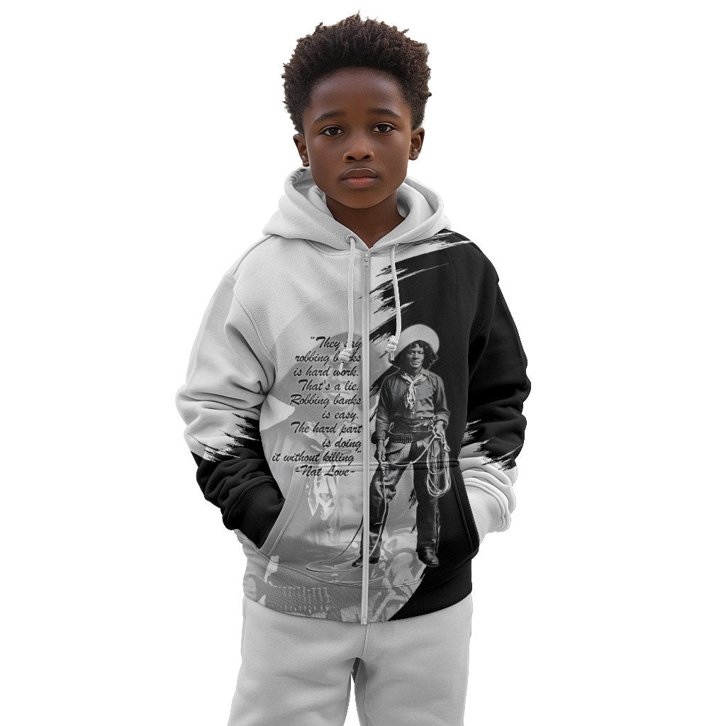 Nat Love Kid Hoodie Deadwood Dick Legendary Black Cowboy - Famous Outlaw Quote