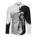 Nat Love Long Sleeve Button Shirt Deadwood Dick Legendary Black Cowboy - Famous Outlaw Quote