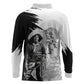 Nat Love Long Sleeve Polo Shirt Deadwood Dick Legendary Black Cowboy - Famous Outlaw Quote
