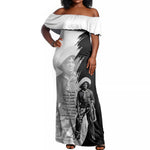 Nat Love Off Shoulder Maxi Dress Deadwood Dick Legendary Black Cowboy - Famous Outlaw Quote