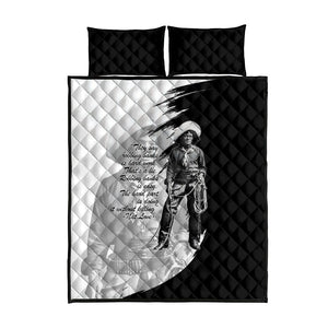 Nat Love Quilt Bed Set Deadwood Dick Legendary Black Cowboy - Famous Outlaw Quote