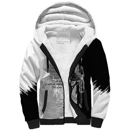 Nat Love Sherpa Hoodie Deadwood Dick Legendary Black Cowboy - Famous Outlaw Quote