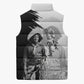 Nat Love Sleeveless Puffer Jacket Deadwood Dick Legendary Black Cowboy - Famous Outlaw Quote