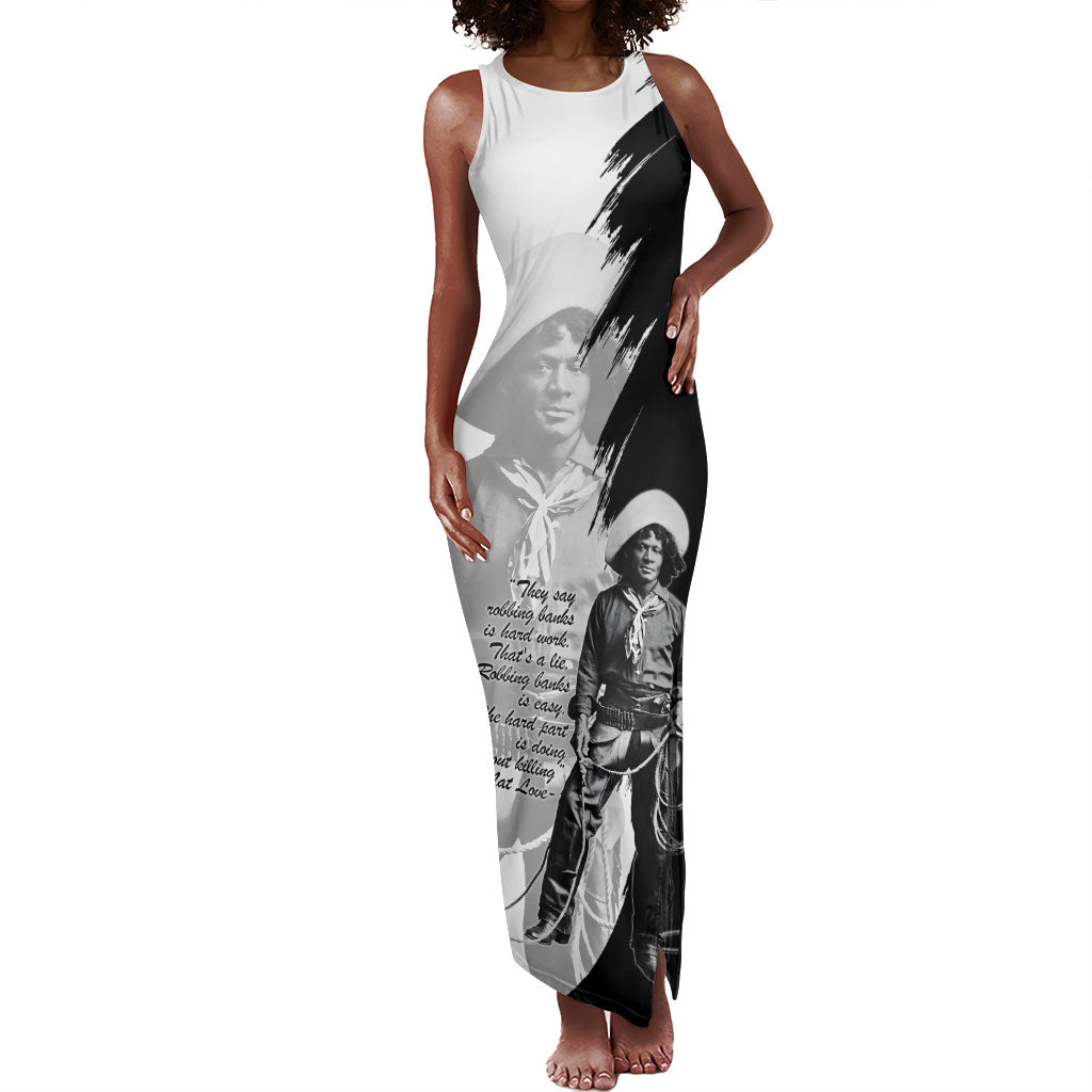 Nat Love Tank Maxi Dress Deadwood Dick Legendary Black Cowboy - Famous Outlaw Quote