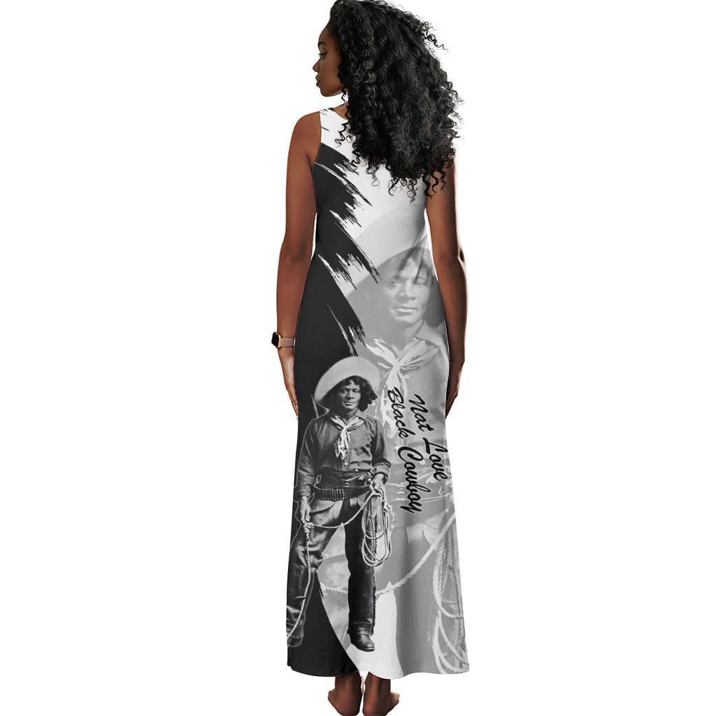 Nat Love Tank Maxi Dress Deadwood Dick Legendary Black Cowboy - Famous Outlaw Quote