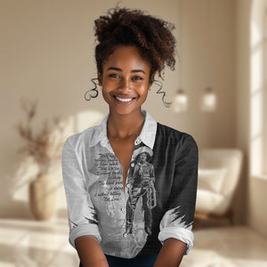 Nat Love Women Casual Shirt Deadwood Dick Legendary Black Cowboy - Famous Outlaw Quote