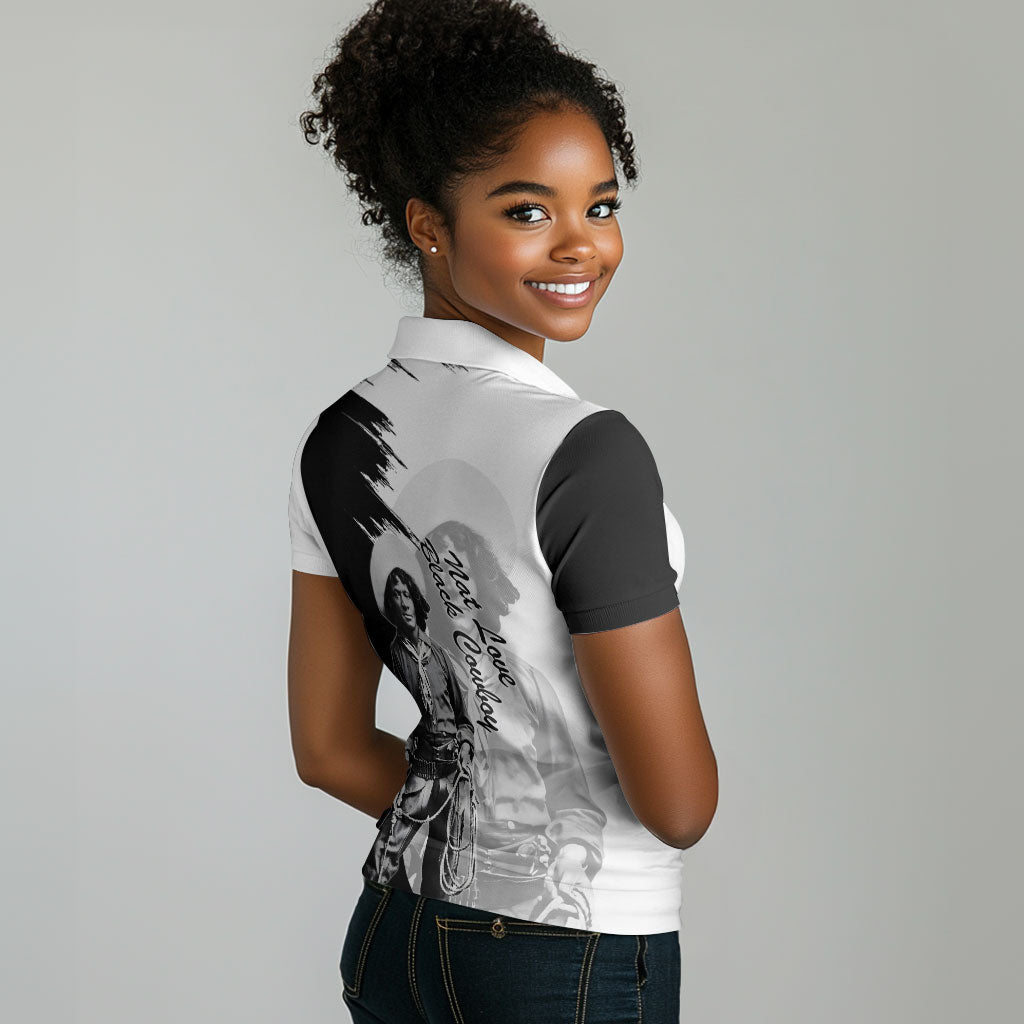 Nat Love Women Polo Shirt Deadwood Dick Legendary Black Cowboy - Famous Outlaw Quote