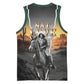 Nat Love Deadwood Dick Legendary Black Cowboy Basketball Jersey Western Frontier Style With Native Southwest Pattern