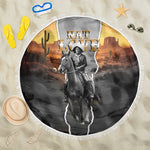 Nat Love Deadwood Dick Legendary Black Cowboy Beach Blanket Western Frontier Style With Native Southwest Pattern
