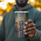 Nat Love Deadwood Dick Legendary Black Cowboy 4 in 1 Can Cooler Tumbler Western Frontier Style With Native Southwest Pattern