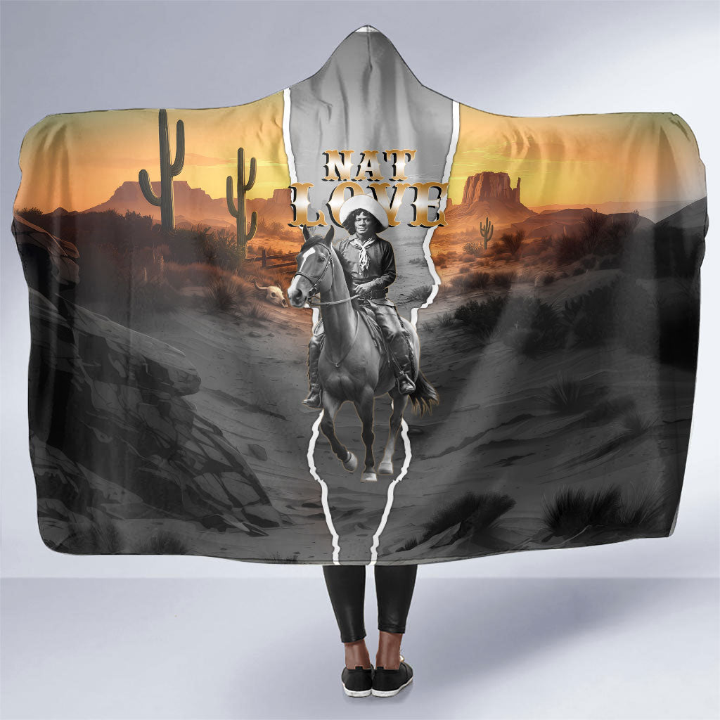 Nat Love Deadwood Dick Legendary Black Cowboy Hooded Blanket Western Frontier Style With Native Southwest Pattern