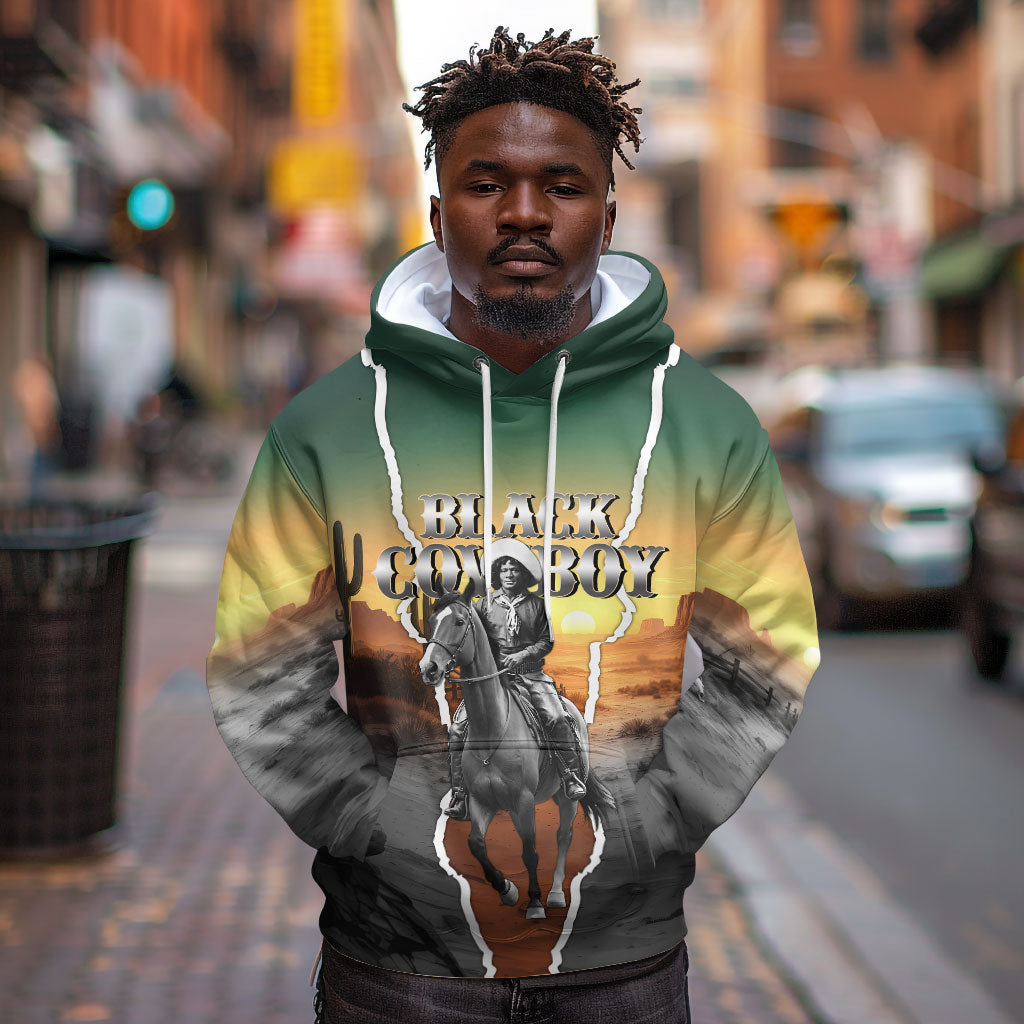 Nat Love Deadwood Dick Legendary Black Cowboy Hoodie Western Frontier Style With Native Southwest Pattern