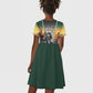 Nat Love Deadwood Dick Legendary Black Cowboy Kid Short Sleeve Dress Western Frontier Style With Native Southwest Pattern
