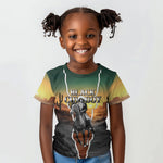 Nat Love Deadwood Dick Legendary Black Cowboy Kid T shirt Western Frontier Style With Native Southwest Pattern