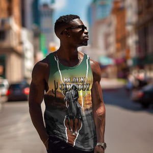 Nat Love Deadwood Dick Legendary Black Cowboy Men Tank Top Western Frontier Style With Native Southwest Pattern