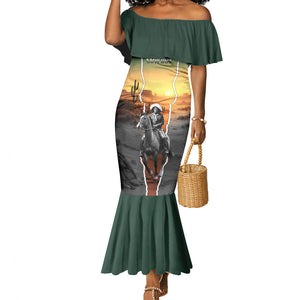 Nat Love Deadwood Dick Legendary Black Cowboy Mermaid Dress Western Frontier Style With Native Southwest Pattern