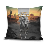 Nat Love Deadwood Dick Legendary Black Cowboy Pillow Cover Western Frontier Style With Native Southwest Pattern