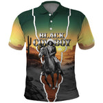Nat Love Deadwood Dick Legendary Black Cowboy Polo Shirt Western Frontier Style With Native Southwest Pattern