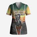 Nat Love Deadwood Dick Legendary Black Cowboy Scrub Top Western Frontier Style With Native Southwest Pattern