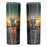 Nat Love Deadwood Dick Legendary Black Cowboy Skinny Tumbler Western Frontier Style With Native Southwest Pattern