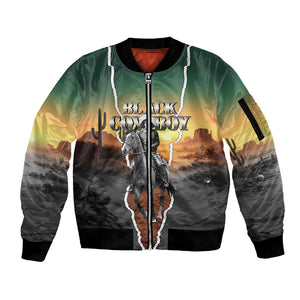 Nat Love Deadwood Dick Legendary Black Cowboy Sleeve Zip Bomber Jacket Western Frontier Style With Native Southwest Pattern