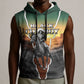 Nat Love Deadwood Dick Legendary Black Cowboy Sleeveless Hoodie Western Frontier Style With Native Southwest Pattern