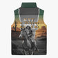 Nat Love Deadwood Dick Legendary Black Cowboy Sleeveless Puffer Jacket Western Frontier Style With Native Southwest Pattern