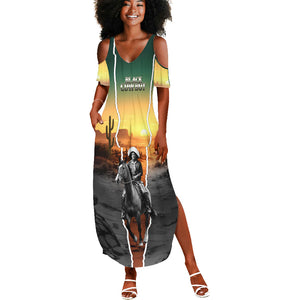 Nat Love Deadwood Dick Legendary Black Cowboy Summer Maxi Dress Western Frontier Style With Native Southwest Pattern
