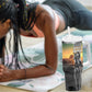 Nat Love Deadwood Dick Legendary Black Cowboy Tumbler With Handle Western Frontier Style With Native Southwest Pattern