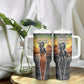 Nat Love Deadwood Dick Legendary Black Cowboy Tumbler With Handle Western Frontier Style With Native Southwest Pattern