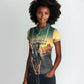 Nat Love Deadwood Dick Legendary Black Cowboy Women Polo Shirt Western Frontier Style With Native Southwest Pattern
