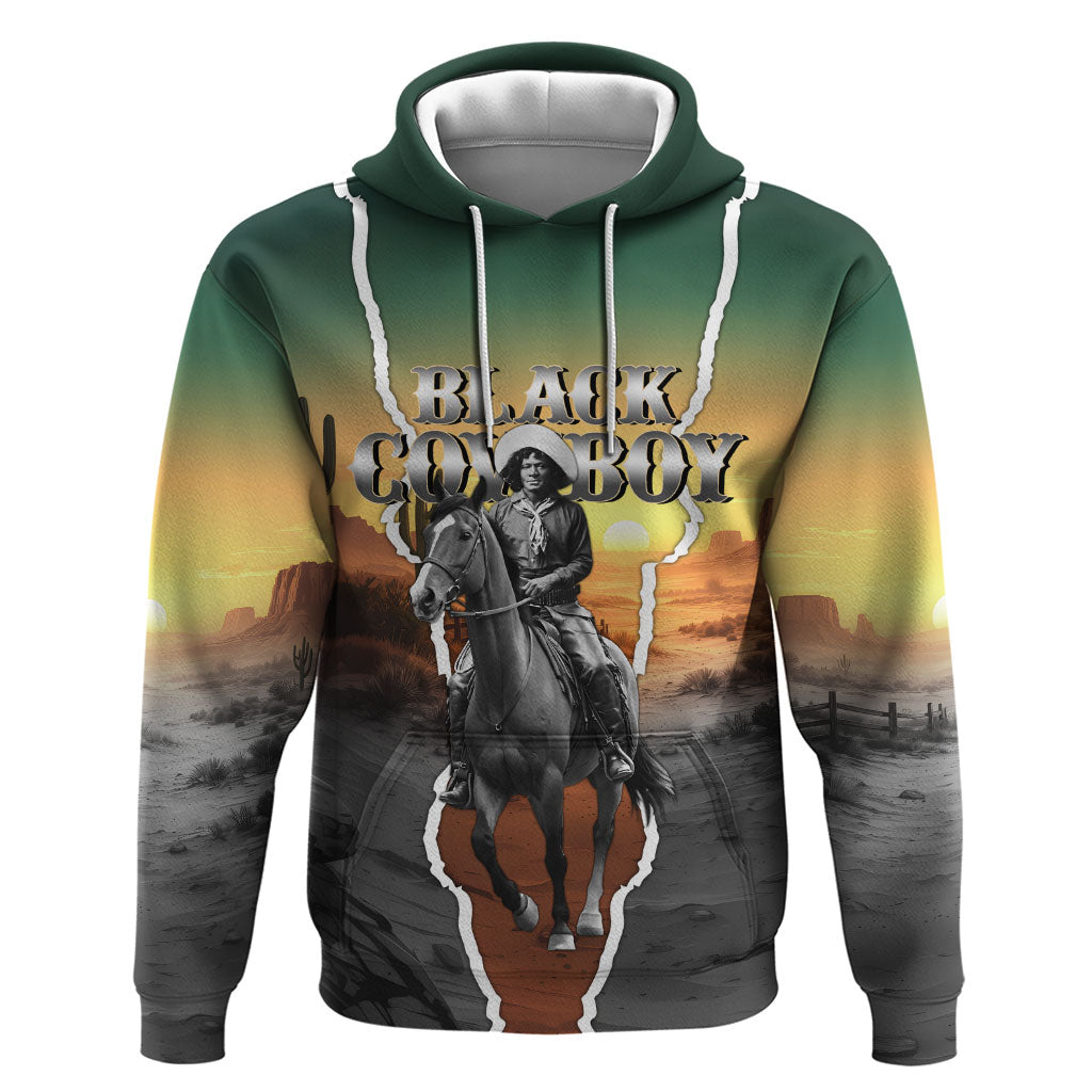 Nat Love Deadwood Dick Legendary Black Cowboy Zip Hoodie Western Frontier Style With Native Southwest Pattern