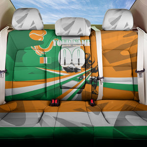 Personalized Ivory Coast Football Elephant Champion Back Car Seat Cover Cote d Ivoire Flag Colors Heritage