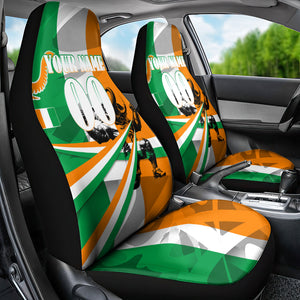 Personalized Ivory Coast Football Elephant Champion Car Seat Cover Cote d Ivoire Flag Colors Heritage