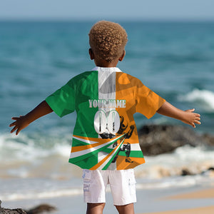 Personalized Ivory Coast Football Elephant Champion Kid Hawaiian Shirt Cote d Ivoire Flag Colors Heritage
