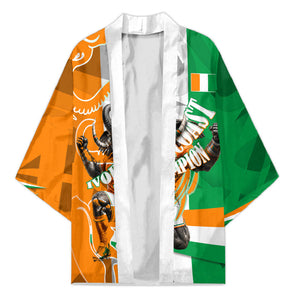 Personalized Ivory Coast Football Elephant Champion Kimono Cote d Ivoire Flag Colors Heritage