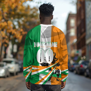 Personalized Ivory Coast Football Elephant Champion Long Sleeve Shirt Cote d Ivoire Flag Colors Heritage